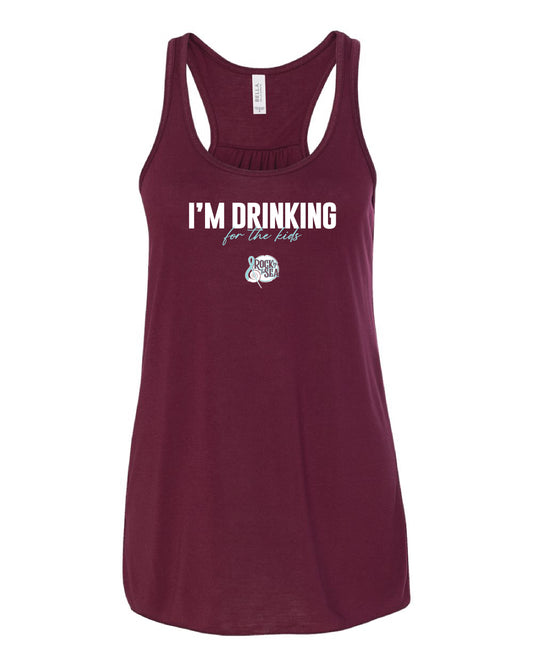RBTS Drinking For the Kids Ladies Racerback Tank